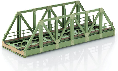 Single-Track Truss Railroad Bridge -- Laser-Cut Card Kit - 17-3/4 x 6 x 4-13/16"  45 x 15.2 x 12.2cm