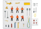 Track Laying Gang w/Tools -- 6 Figures-1