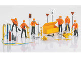 Track Laying Gang w/Tools -- 6 Figures-2