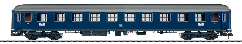 Type A4um-61 1st Class Coach - Ready to Run -- German Federal Railroad DB #12 030 (Era III, Cobalt Blue, gray)