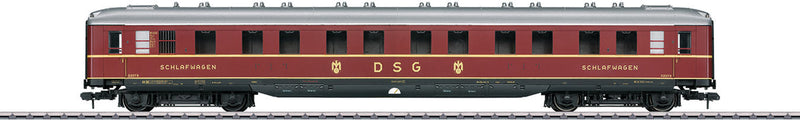 Type WL4ue (39) Schurzenwagen Skirted Sleeper - Ready to Run -- German Federal Railroad DB 22073 P (Era III, red, silver, black)