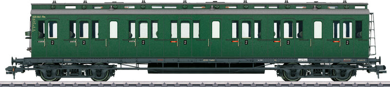 DB Type B4w 2nd Class Passenger Car - Ready to Run -- German Federal Railroad DB #020 841 Frankfurt (Era III, Bottle Green)