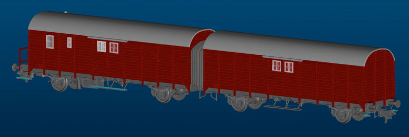 Type Gl 11 Dresden Boxcar No Handbrakes - Ready to Run -- German Federal Railroad DB (Era II)-1