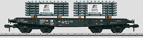 Type SSy 45 Heavy-Duty Flatcar w/Load - Ready to Run - 2013 Marklin Museum Car -- German Federal Railroad DB (Era III, black)