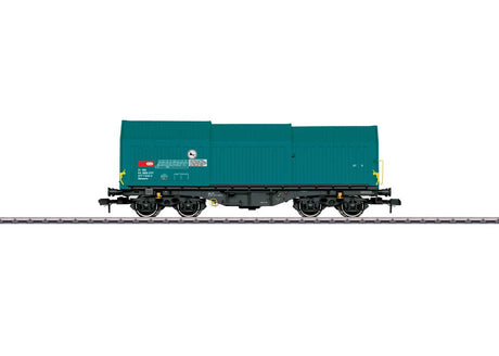 Type Shimmns Flatcar w/Telescoping Cover - Ready to Run -- Swiss Federal Railways SBB #31 85 477 7 033-5 (Era IV, teal, gray)