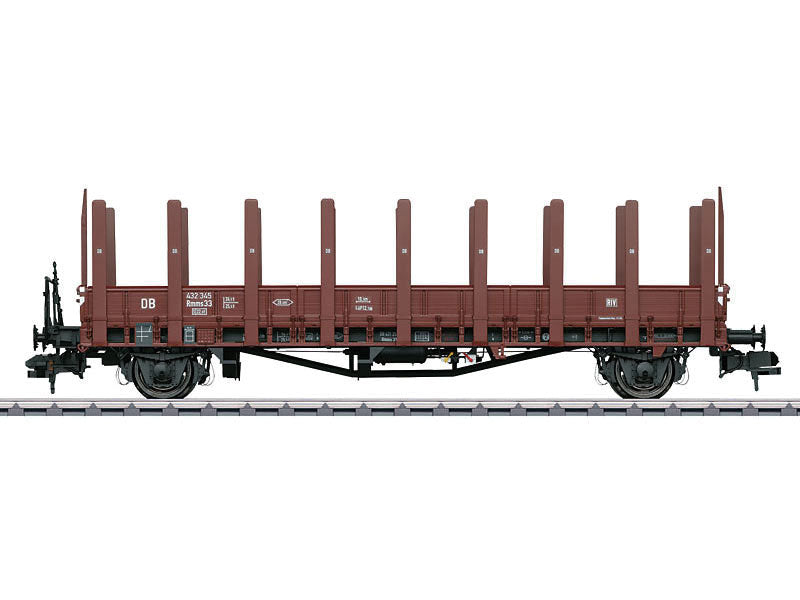 Rmms 33 Ulm Low-Side Gondola w/Stakes - Ready to Run -- German Federal Railroad DB #431 329 (Era III, Boxcar Red)