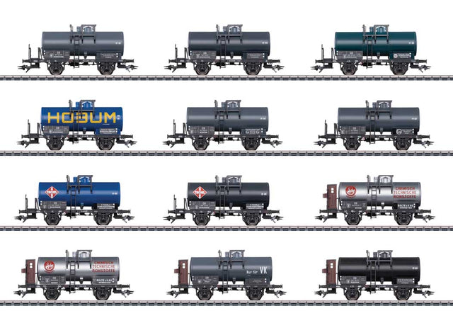 2-Axle Tank Car 12-Pack - 3-Rail - Ready to Run -- 12 Different Era II Cars-1