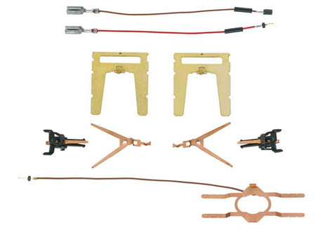 Current-Conducting NEM Close Couplers -- NEM 303 With Wipers for Passenger Cars pkg(2)