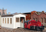 Single-Stall Engine House -- Laser-Cut Card Kit - 5 x 2 x 3"  13 x 5.5 x 7cm-2