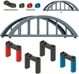 Elevated Railroad Bridge Building Block Set - My World -- Kit - Compatible with Several Brands of Plastic Building Blocks-1