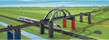 Elevated Railroad Bridge Building Block Set - My World -- Kit - Compatible with Several Brands of Plastic Building Blocks-3