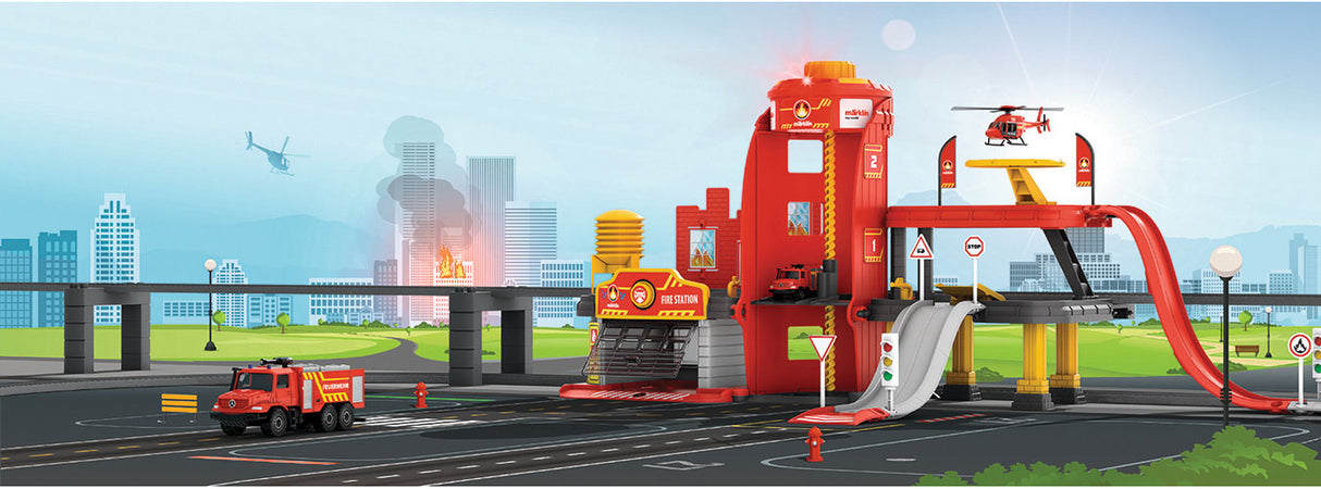 Fire Station with Light and Sound Play Set - My World -- Kit-2
