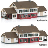 Himmelreich Train Station -- Laser-Cut Card Kit - 5-3/4 x 15-1/8 x 5-1/4"  38.4 x 14.7 x 13.4cm-1