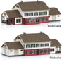 Himmelreich Train Station -- Laser-Cut Card Kit - 5-3/4 x 15-1/8 x 5-1/4"  38.4 x 14.7 x 13.4cm-1