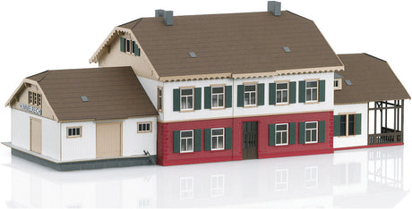 Himmelreich Train Station -- Laser-Cut Card Kit - 5-3/4 x 15-1/8 x 5-1/4"  38.4 x 14.7 x 13.4cm-2