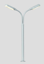 Street Light -- Double-Head, 45-Degree Bends at Top