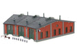 3-Stall Locomotive Roundhouse (Shed) -- Kit - 12-degree Stalls, 11-13/16" 30cm Interior Depth-1