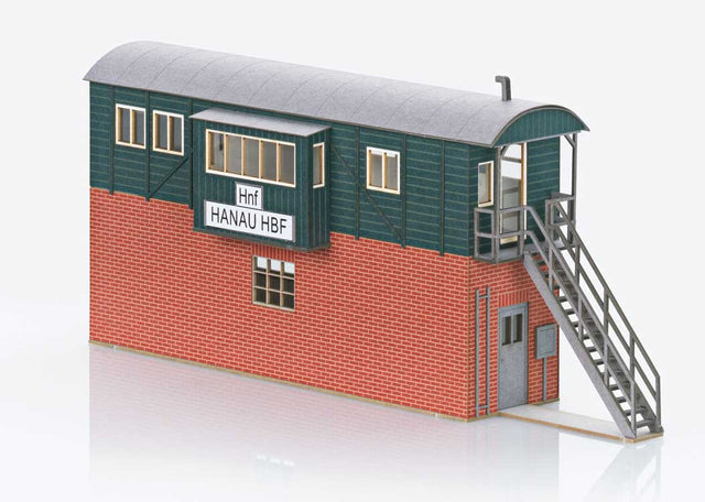 Hanau Main Station Temporary Signal Tower -- Laser-Cut Kit - 5 x 1-1/4 x 1-3/8"  12.5 x 3.2 x 3.4cm