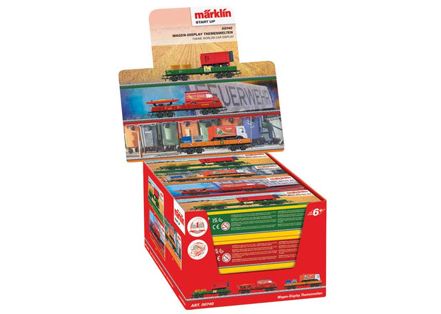 These Worlds Freight 12-Car Set - 3-Rail - Ready to Run - Start-Up -- 4 Each of Gondolas w/Different Loads-1