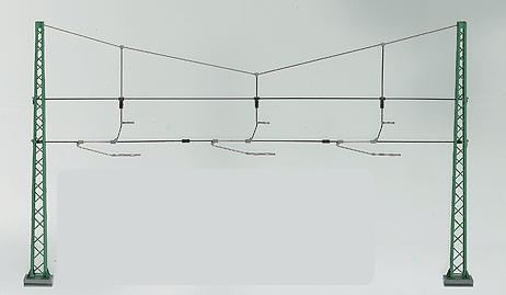 Marklin HO Catenary -- Cross Span Assembly for 3 Tracks