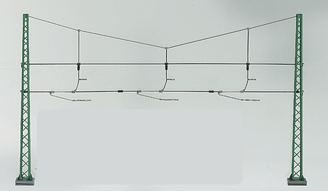 Marklin HO Catenary -- Cross Span Assembly for 3 Tracks