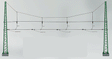 Marklin HO Catenary -- Cross Span Assembly for 4 Tracks