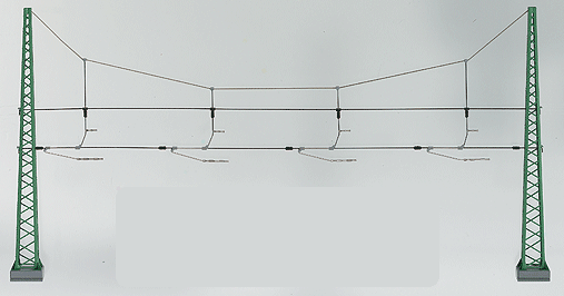 Marklin HO Catenary -- Cross Span Assembly for 4 Tracks