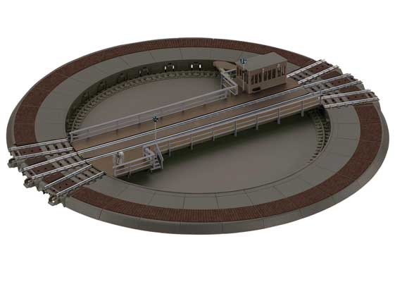 C-Track Motorized Turntable - Sound & Digital -- Kit - 74'9" 23m Scale Turntable