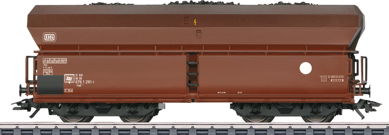 Type Fad 167 Hopper w/Coal Load 12-Pack - 3-Rail - Ready to Run -- German Federal Railroad DB, With Minden-Dorstfeld Trucks (Era IV, Boxcar Red