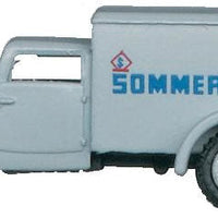 Type Gl 11 Wood Boxcar & Tempo 3-Wheel Truck - Ready to Run -- 2017 Marklin Museum Car Set, Sommerfeldt (Era III, gray, blue)