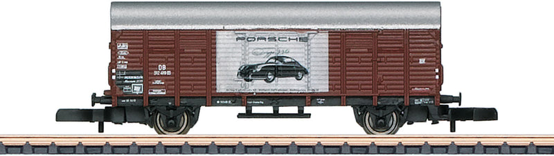 Type Gl 11 Wood Boxcar - Ready to Run -- 2019 Marklin Museum Car - Porsche (Era III 1959, Boxcar red, Porsche Graphic