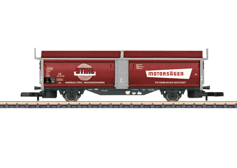 Modern Sliding-Wall Boxcar - Ready to Run -- 2023 Museum Car - Stihl Machinery Company (Era III, Boxcar Red, red, white)