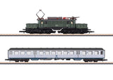 Geislingen Grade DB Commuter Train-Only Set - Standard DC -- Class 194 Electric, Type Bnb 720 Coach (Era IVc, green logo, silver coach)-2