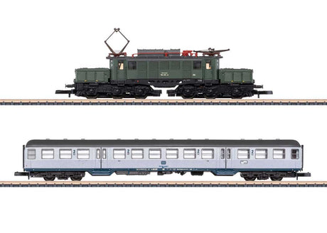 Geislingen Grade DB Commuter Train-Only Set - Standard DC -- Class 194 Electric, Type Bnb 720 Coach (Era IVc, green logo, silver coach)-2