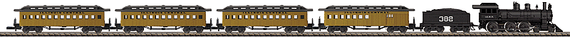 Steam Passenger -- Casey Jones IC #382 Loco w/Tender, 4 Passenger Cars Limited