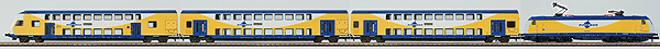 Electric Passenger Commuter Trainset -- "Metronom" Class 146.1 Loco, 751/756 Bi-Lvl Coaches, 761 Cab Control Car