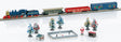 American Christmas Market Starter Set - Standard DC -- Christmas Express (120 Volts; Includes 4-6-0 Loco, Coach, Gondola, Boxcar)-1