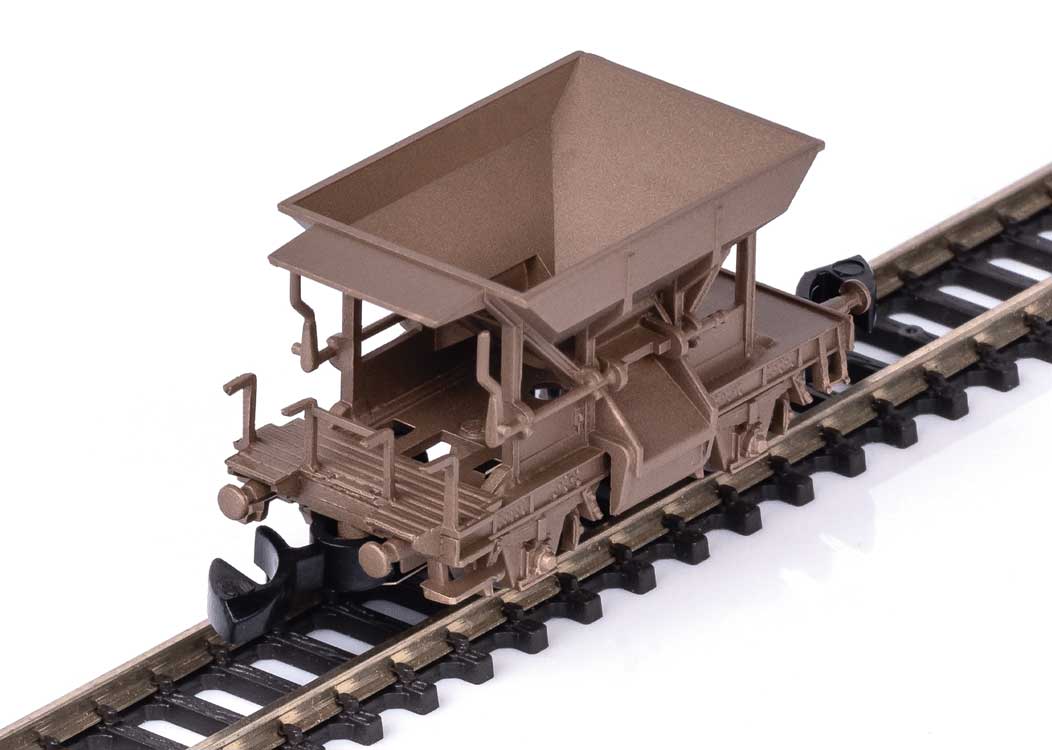 Talbot Self-Unloading Ballast Hopper - Ready to Run -- Cast Bronze, Unpainted-3