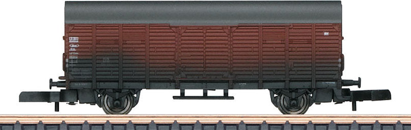 Type Gl 11 Boxcar No Handbrake - Ready to Run -- German Federal Railroad DB #3 (Era III, Weathered, Boxcar Red)