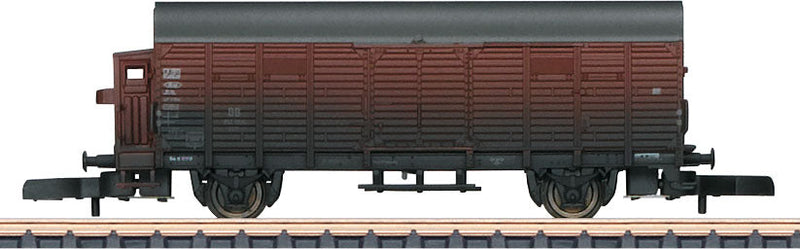 Type Gl 11 Boxcar w/Brakeman's Cab - Ready to Run -- German Federal Railroad DB #2 (Era III, Weathered, Boxcar Red)