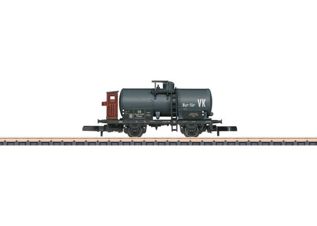 Tank Car w/Brakeman's Cab - Ready to Run -- German Federal Railroad DB (Era IIIb, gray, black, Maintenance Service)