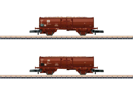 Type Eo 17 Gondola with Sugar Beet Load 2-Pack - Ready to Run -- German Federal Railroad DB (Era IV, Boxcar Red)