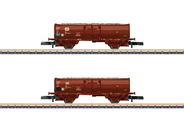 Type Eo 17 Gondola with Sugar Beet Load 2-Pack - Ready to Run -- German Federal Railroad DB (Era IV, Boxcar Red)