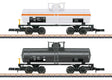 Soviet Steel Tank Car 2-Pack - Ready to Run -- VEB Kombinat Deutzen (Era IV, 1 black, 1 white, orange)