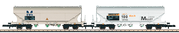 High-Capacity Covered Hopper 2-Pack -- Millet; 1 Each SNCF & SBB