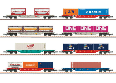 Type Sgns 691 Container Car 8-Pack - Ready to Run -- Mixed Loads, Schemes (Era VI)