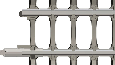 Code 55 Straight Track w/Concrete Ties -- 8-5/16"  22cm-2