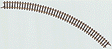 Curved Track -- 8-11/16"  22cm Radius 45 Degree