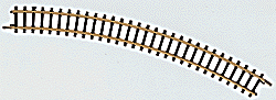 Curved Track -- 8-11/16"  22cm Radius, 30-Degree