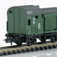 Type Pwg Pr 14 Freight Train Baggage Car - Ready to Run -- German Federal Railroad DB (Era III, green, gray)